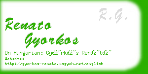 renato gyorkos business card